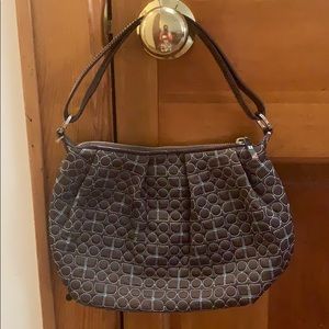 Kate Spade Brown and Turquoise hobo shoulder bag
